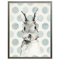 Polka Dots Bunny Kids Framed Art Print