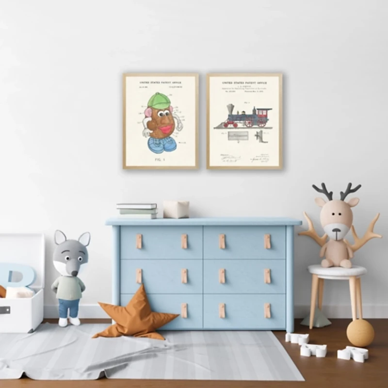 Train Patent Kids Framed Art Print