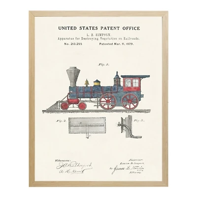 Train Patent Kids Framed Art Print