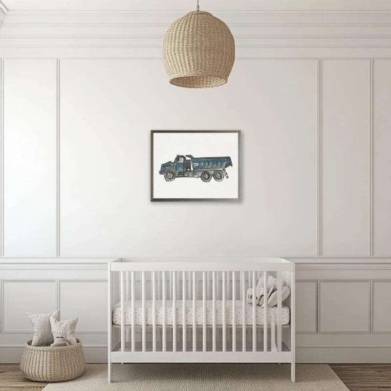 Blue Dumptruck Framed Art Print