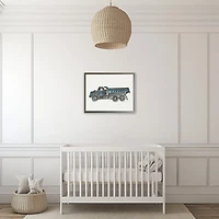 Blue Dumptruck Framed Art Print