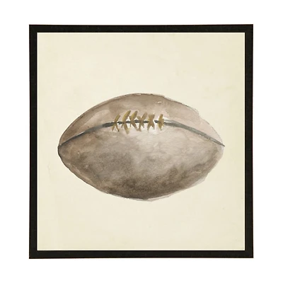 Antique Watercolor Football Framed Art Print