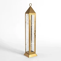 Pre-Lit Gold Metal Twinkle Lights Lantern, 22 in.