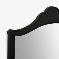 Black Wood Lucy Arched Wall Mirror