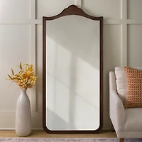Brown Wood Lucy Arched Leaner Mirror