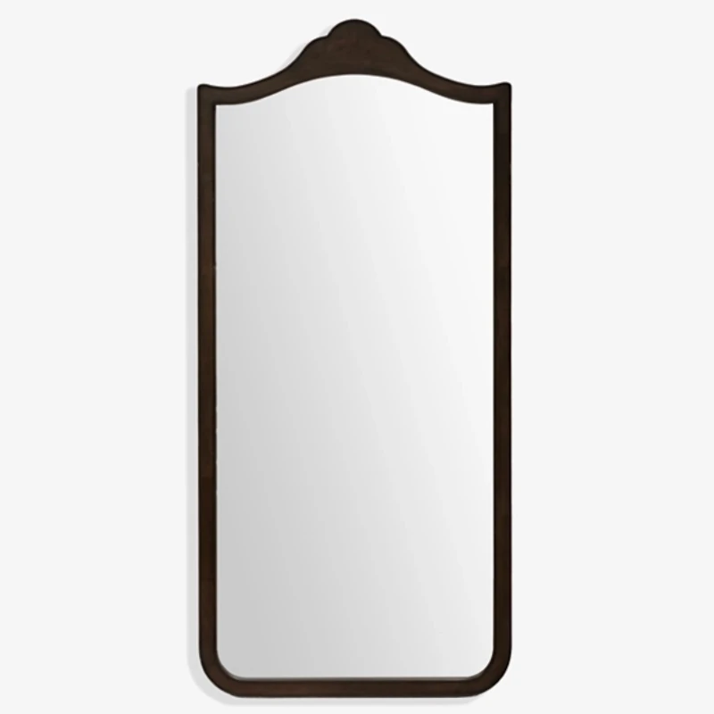 Brown Wood Lucy Arched Leaner Mirror