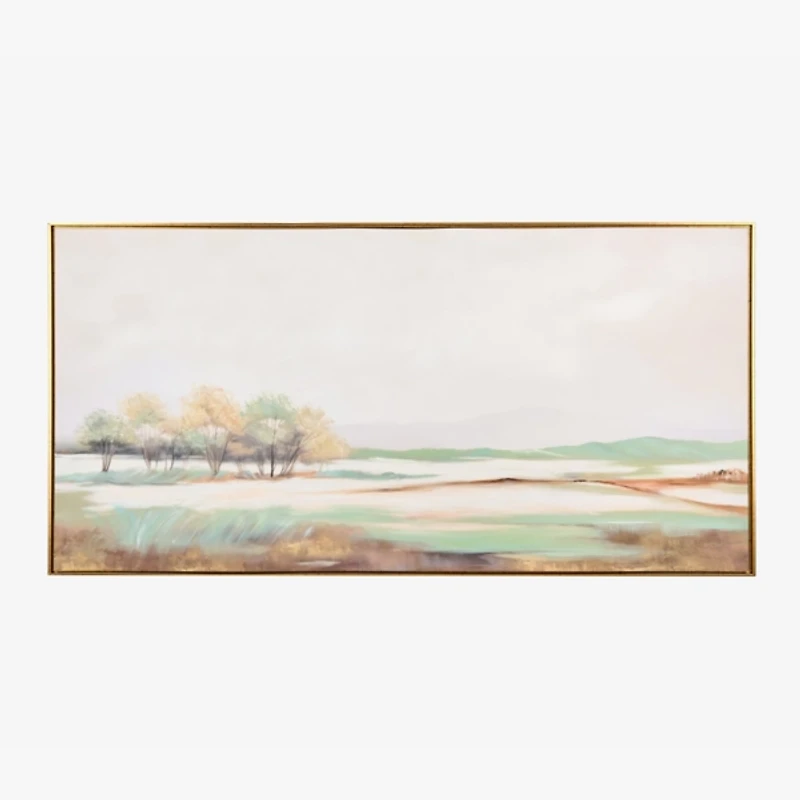 Horizon Mists Framed Canvas Art Print