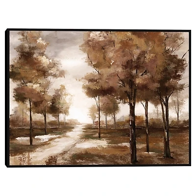 Fall Park Framed Canvas Art Print