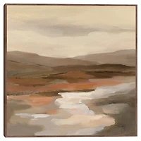 Cinnamon Riverbank Framed Canvas Art Print