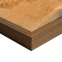 Cinnamon Shore Abstract Framed Canvas Art Print