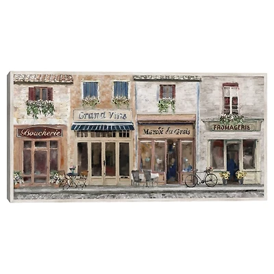 Vintage Marketplace Framed Canvas Art Print