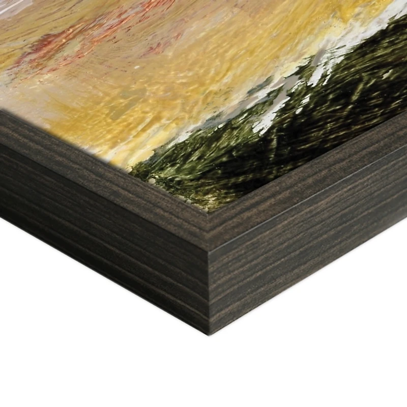 Taupe Toned Landscape Framed Canvas Art Print