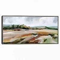 Taupe Toned Landscape Framed Canvas Art Print