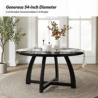 Mid-Century Modern Black Dining Table