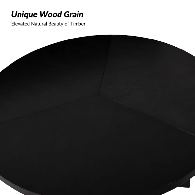 Mid-Century Modern Black Dining Table