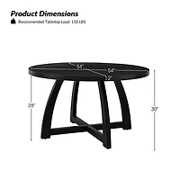 Mid-Century Modern Black Dining Table