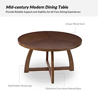 Mid-Century Modern Walnut Dining Table