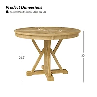 Natural Farmhouse Dining Table