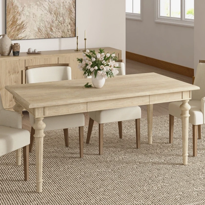 Traditional Farmhouse Oak Dining Table