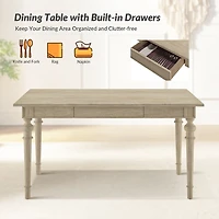 Traditional Farmhouse Oak Dining Table