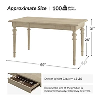 Traditional Farmhouse Oak Dining Table