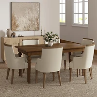 Traditional Farmhouse Walnut Dining Table