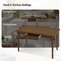 Traditional Farmhouse Walnut Dining Table