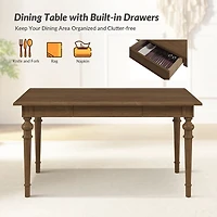 Traditional Farmhouse Walnut Dining Table