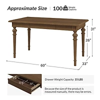 Traditional Farmhouse Walnut Dining Table