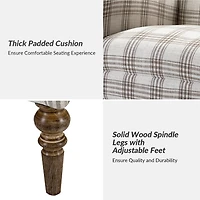 Tan Plaid Accent Chair
