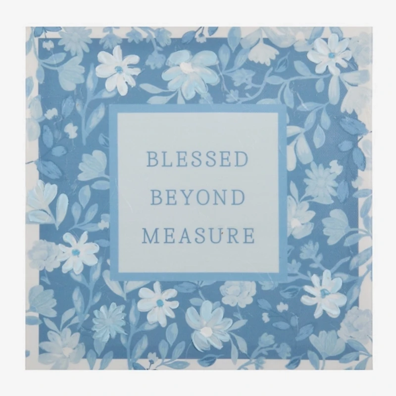 Blue Blessed Beyond Measure Canvas Print