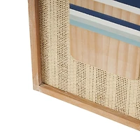 Natural Wooden Paddle Wall Plaques, Set of 2