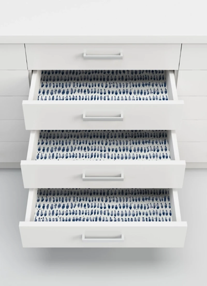 Navy Brushstroke Pattern Peel and Stick Wallpaper