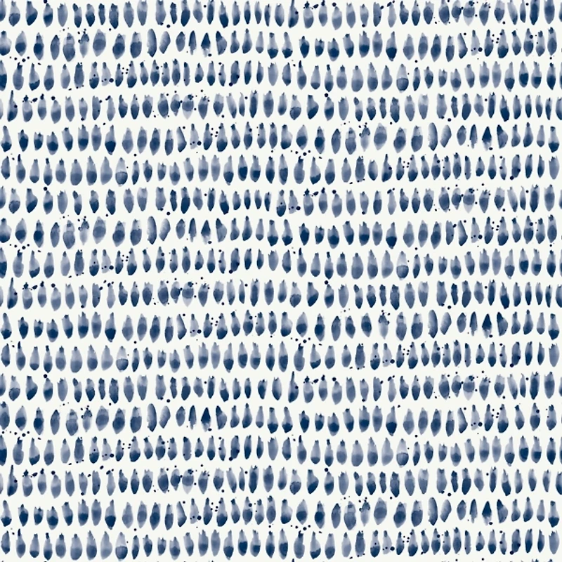Navy Brushstroke Pattern Peel and Stick Wallpaper