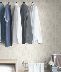 Silver Sunburst Peel and Stick Wallpaper