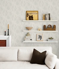 Silver Sunburst Peel and Stick Wallpaper