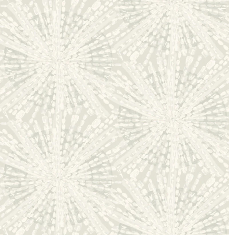 Silver Sunburst Peel and Stick Wallpaper