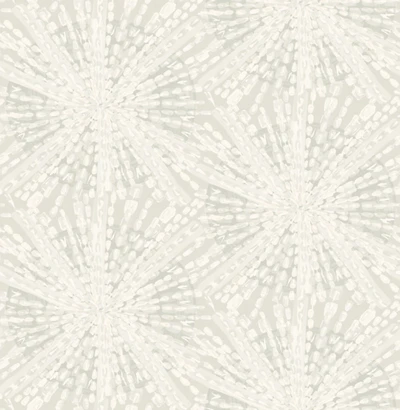 Silver Sunburst Peel and Stick Wallpaper