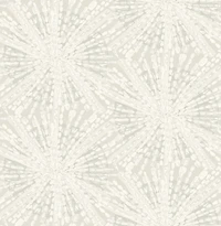 Silver Sunburst Peel and Stick Wallpaper