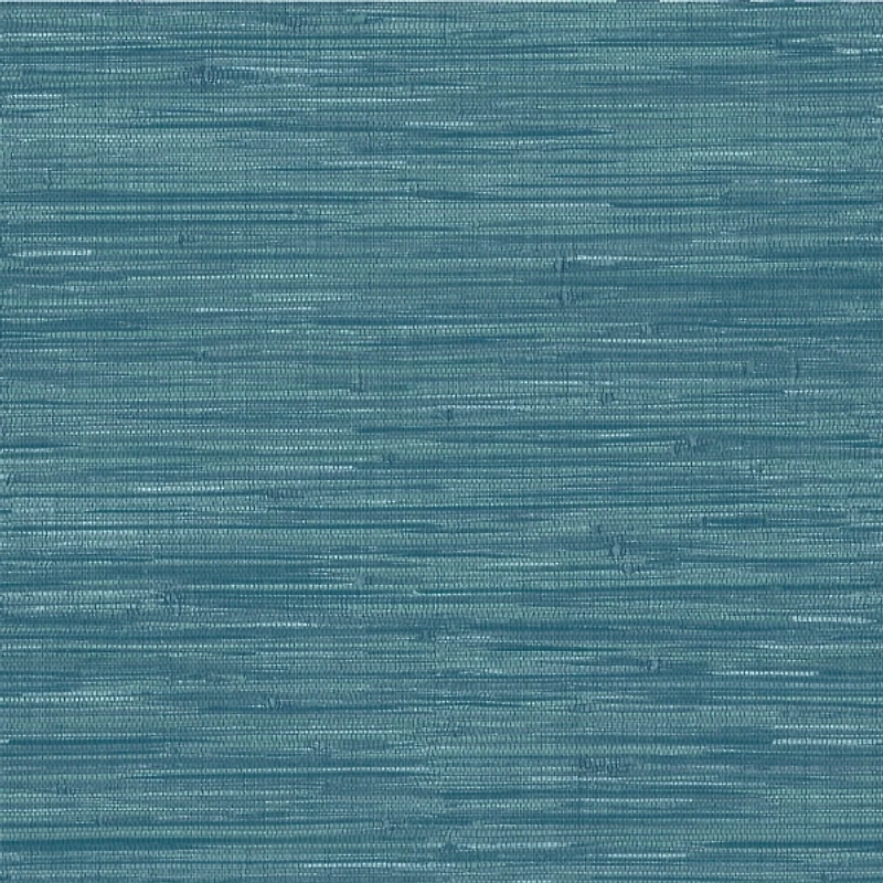 Steel Blue Grassweave Peel and Stick Wallpaper