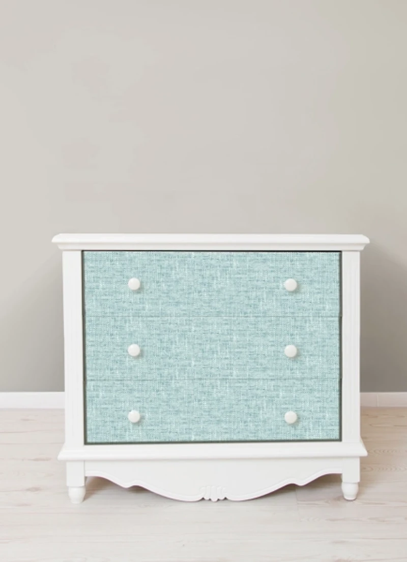 Aqua Textured Poplin Peel and Stick Wallpaper