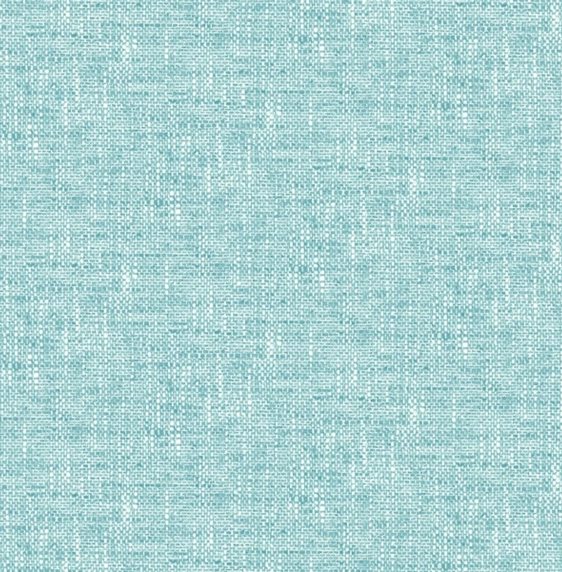 Aqua Textured Poplin Peel and Stick Wallpaper