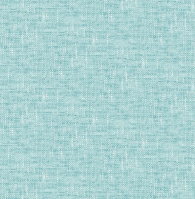 Aqua Textured Poplin Peel and Stick Wallpaper