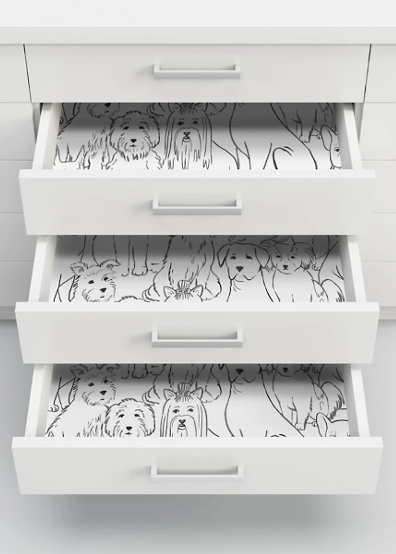 Black and White Paws Peel & Stick Wallpaper