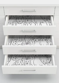 Black and White Paws Peel & Stick Wallpaper