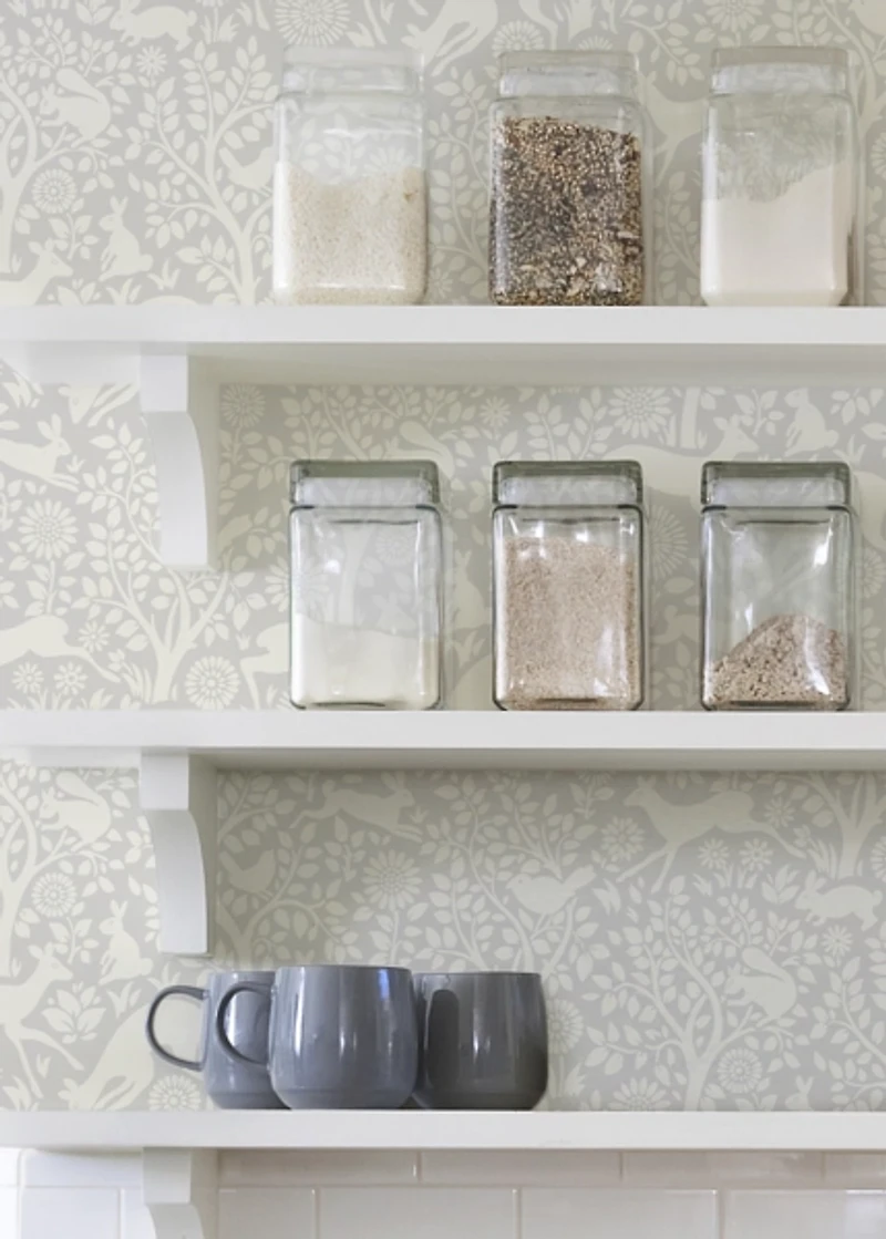 Gray Merriment Peel & Stick Wallpaper