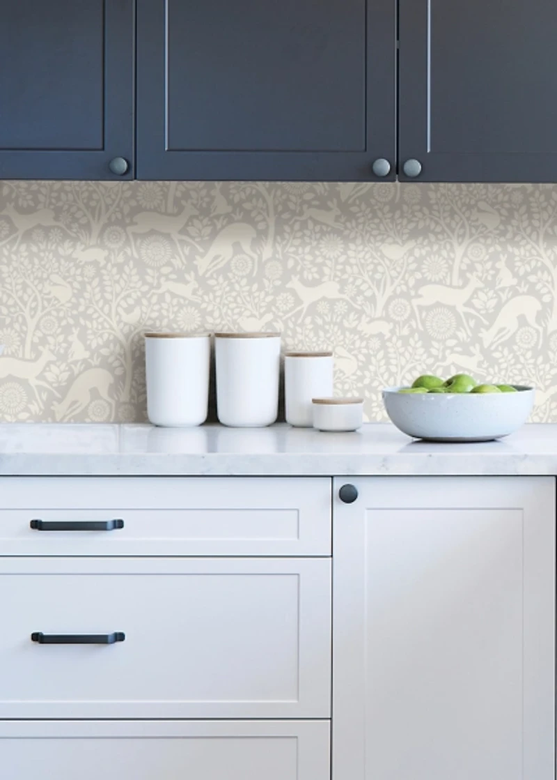 Gray Merriment Peel & Stick Wallpaper