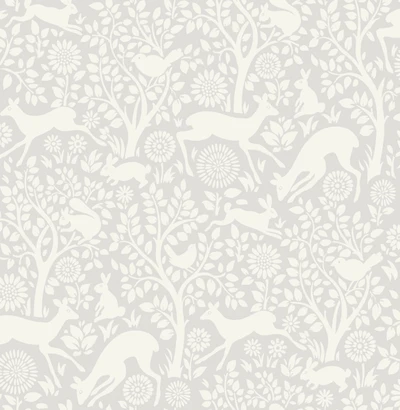 Gray Merriment Peel & Stick Wallpaper