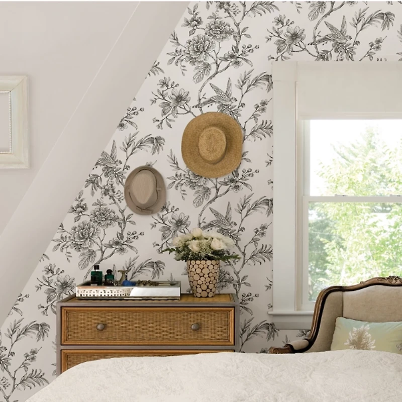 Charcoal Longwood Peel & Stick Wallpaper