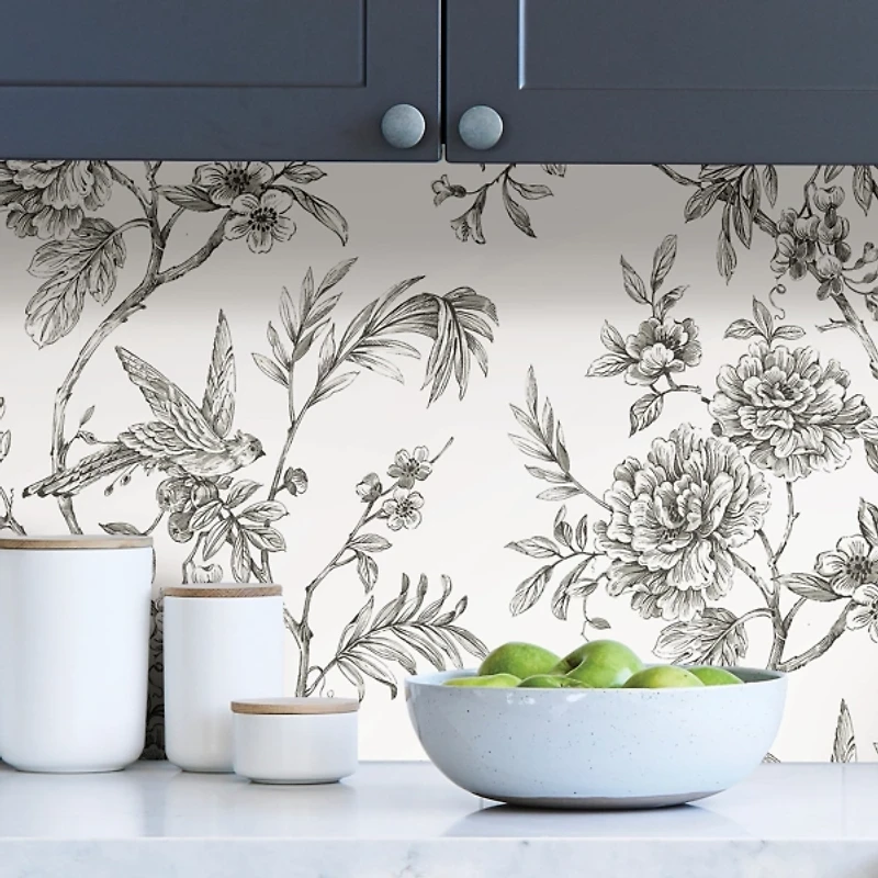 Charcoal Longwood Peel & Stick Wallpaper